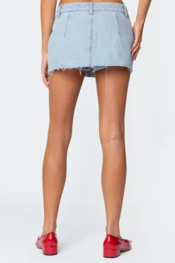 Clementine Low Rise Denim Micro Skort