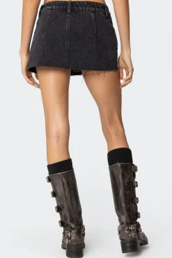 Clementine Low Rise Denim Micro Skort