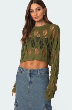 Clover Distressed Sweater