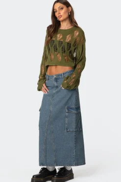 Clover Distressed Sweater