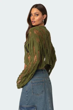 Clover Distressed Sweater