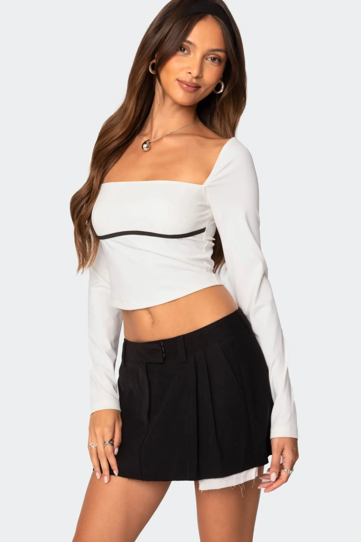 Coco Contrast Square Neck Top
