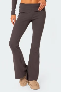 Coffee Break Ribbed Flare Leggings