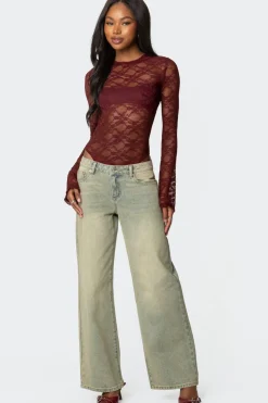Colette Sheer Lace Bodysuit
