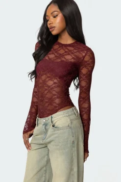 Colette Sheer Lace Bodysuit