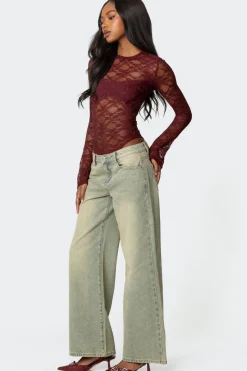 Colette Sheer Lace Bodysuit