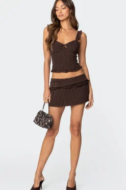 Colleen Pinstripe Mini Skort