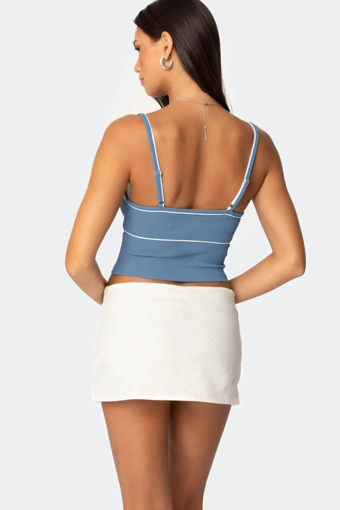 Contrast Cropped Tank Top