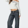 Contrast Panel Low Rise Jeans