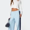 Contrast Panel Sweatpants