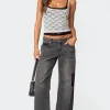 Contrast Pocket Washed Low Rise Jeans