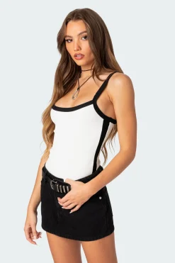 Contrast Ribbed Bodysuit
