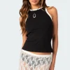 Contrast Ribbed Tank Top