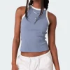 Contrast Ribbed Tank Top