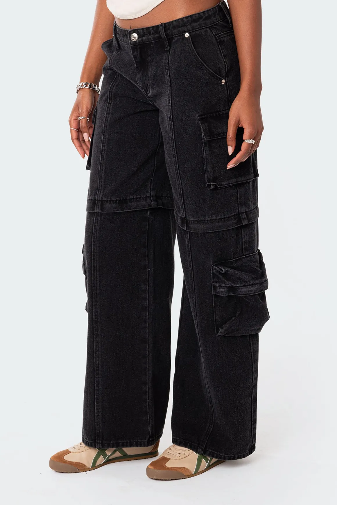 Convertible Two Piece Denim Cargo Pants