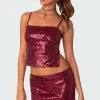 Cosmo Open Back Sequin Top