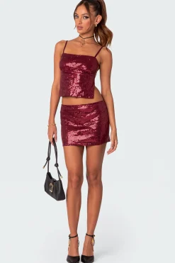 Cosmo Open Back Sequin Top