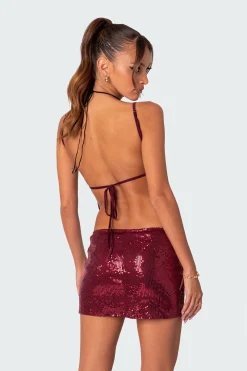 Cosmo Open Back Sequin Top
