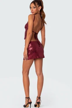 Cosmo Open Back Sequin Top