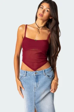 Cressida Sheer Mesh Tank Top