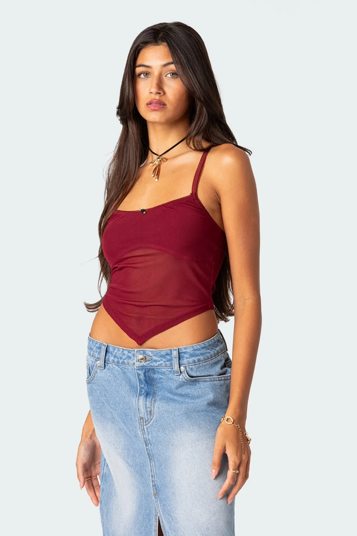 Cressida Sheer Mesh Tank Top