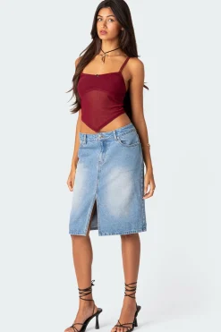 Cressida Sheer Mesh Tank Top