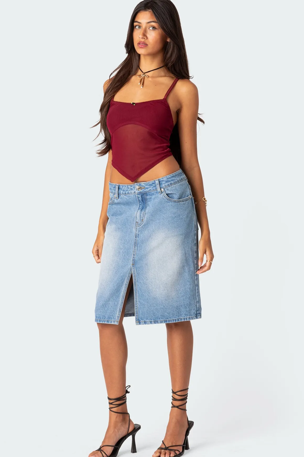 Cressida Sheer Mesh Tank Top