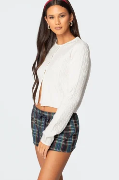 Crisada Cable Knit Cardigan