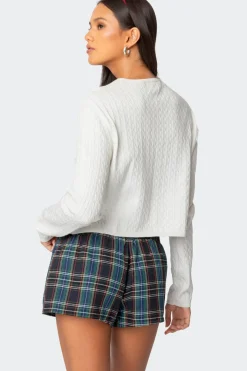 Crisada Cable Knit Cardigan
