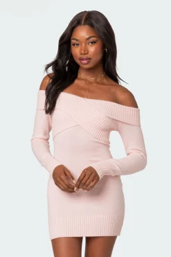 Criss Cross Knit Mini Dress