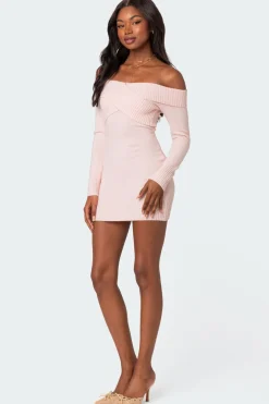 Criss Cross Knit Mini Dress