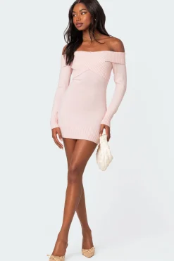 Criss Cross Knit Mini Dress