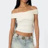 Crisscross Off Shoulder Top