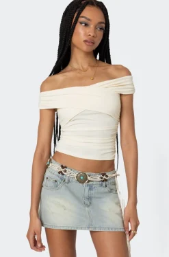 Crisscross Off Shoulder Top