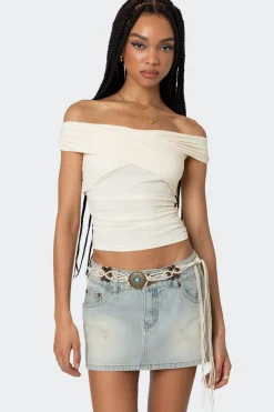 Crisscross Off Shoulder Top