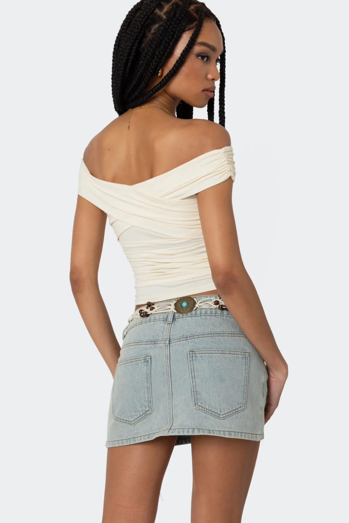 Crisscross Off Shoulder Top
