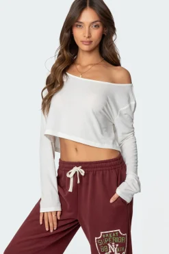 Cropped Off Shoulder Top