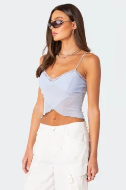 Crossover Mesh Tank Top