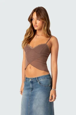 Crossover Mesh Tank Top