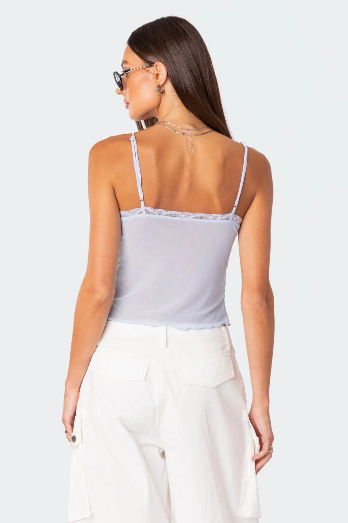 Crossover Mesh Tank Top