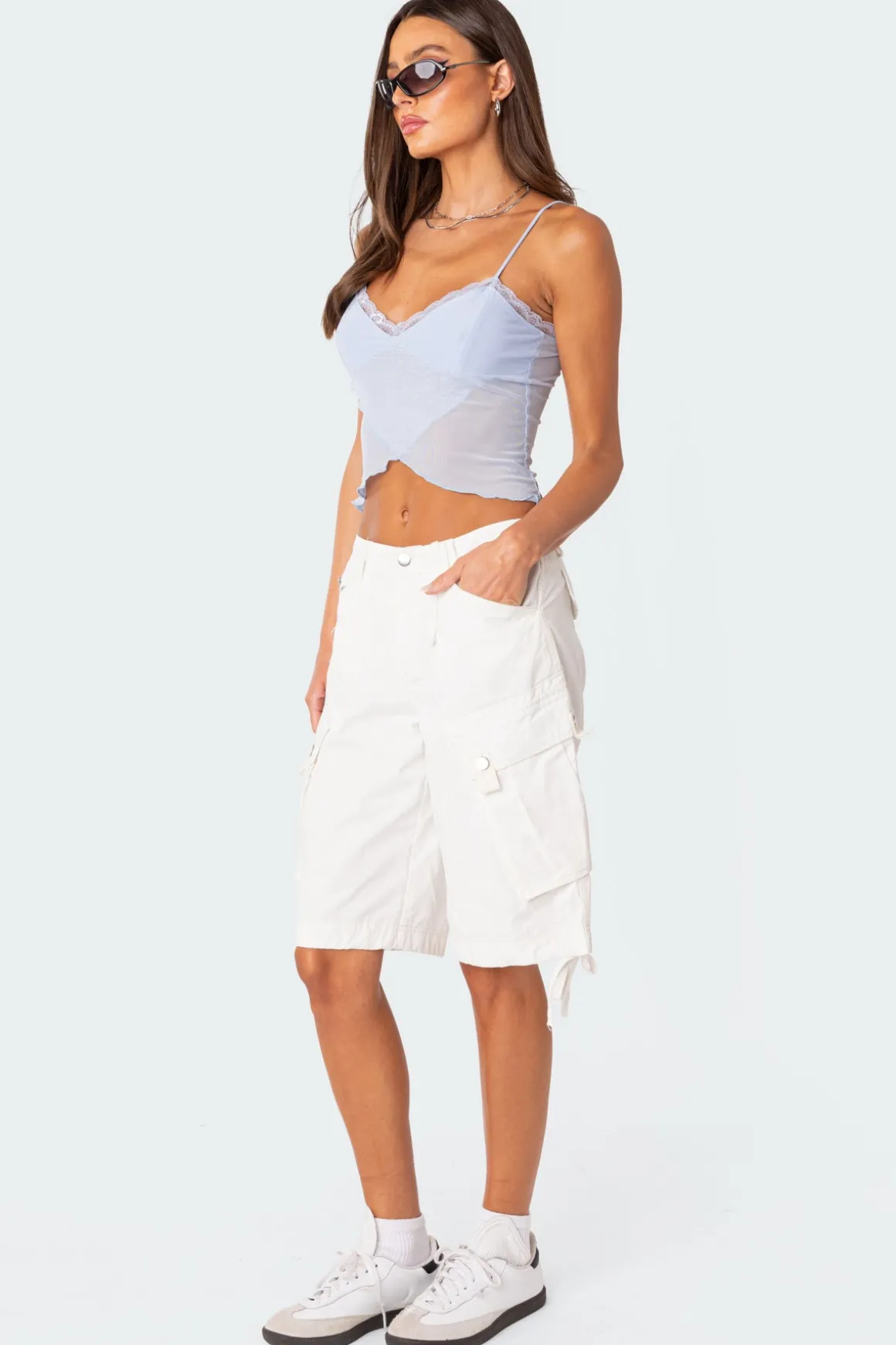 Crossover Mesh Tank Top