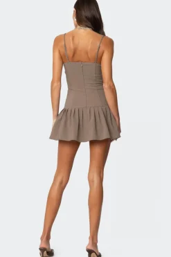 Cupped Drop Waist Mini Dress
