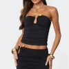 Curved U Strapless Top