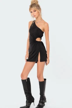 Cut Out Slitted Micro Dress