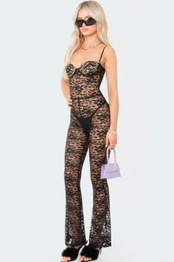 Cynthia Lace Cup Jumpsuit