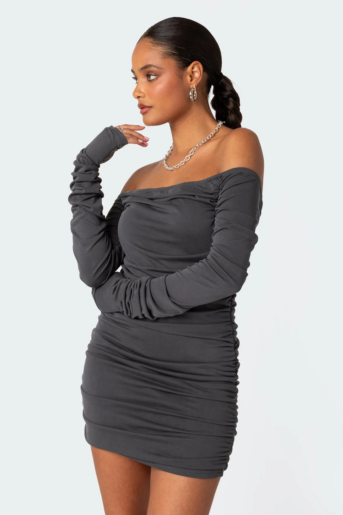 Cyra Ruched Mini Dress