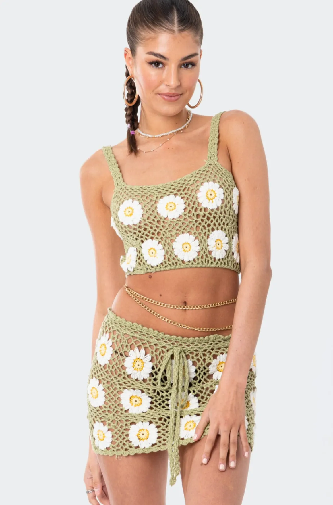 Daisy Crochet Crop Top