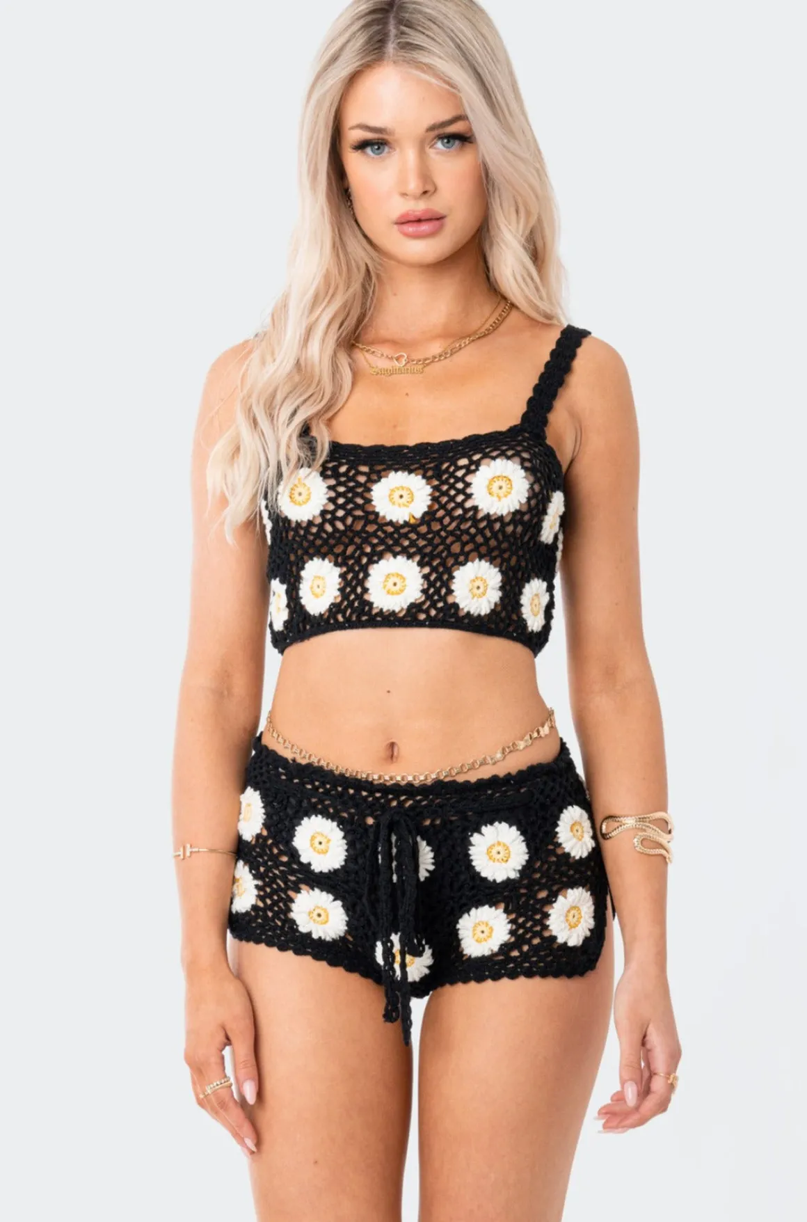 Daisy Crochet Crop Top