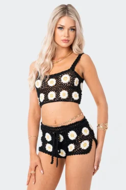 Daisy Crochet Crop Top