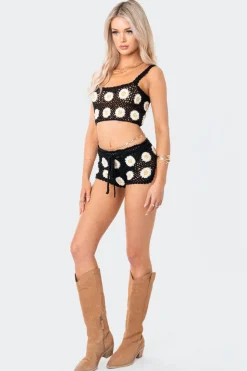 Daisy Crochet Crop Top